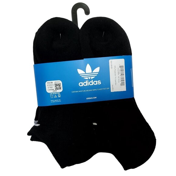 Adidas Mens Black  Comfortable And Durable No-Show Socks 6 Pack Size 6-12 - Picture 2 of 2